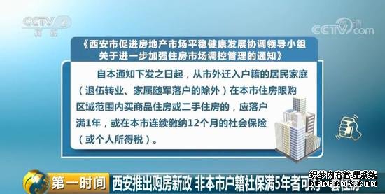 西安房价领涨全国:颁布最新限购令 力度堪比北上广