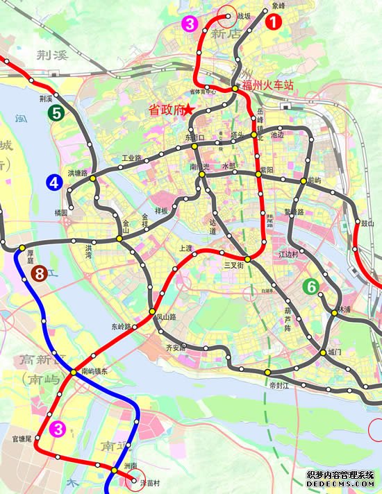 福州发改委：地铁3、8号线线路覆盖闽侯南屿、南通片区,地铁3号线、地铁8号线,,南通,,南屿,福州地铁