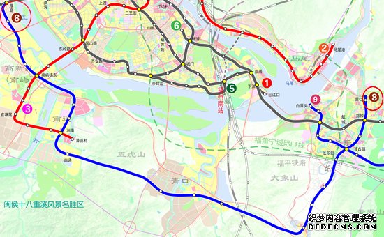 福州发改委：地铁3、8号线线路覆盖闽侯南屿、南通片区,地铁3号线、地铁8号线,,南通,,南屿,福州地铁