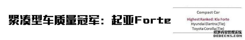 J.D. Power 2019美国新车质量报告Top榜