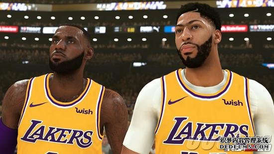 NBA 2K20 截图首曝 戴维斯、詹皇穿湖人球衣出场