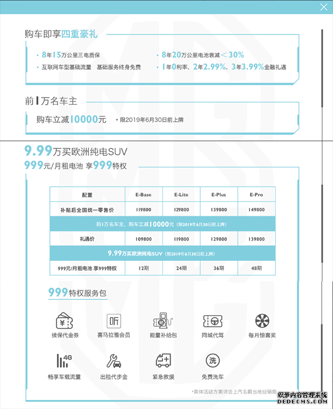 指导价/特权购车均不变 名爵EZS承诺不涨价