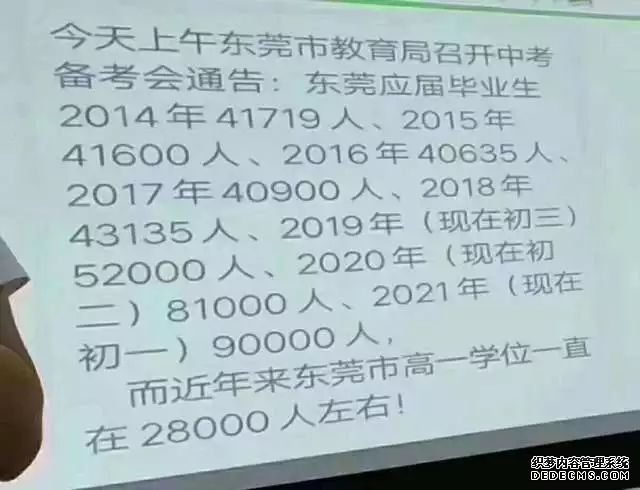 网传东莞高中学位奇缺，教育部门权威回应来了