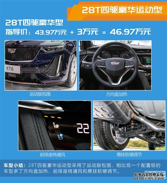 凯迪拉克XT6购车手册 推荐28T豪华型