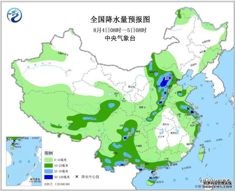 华北四川盆地等地有较强降水