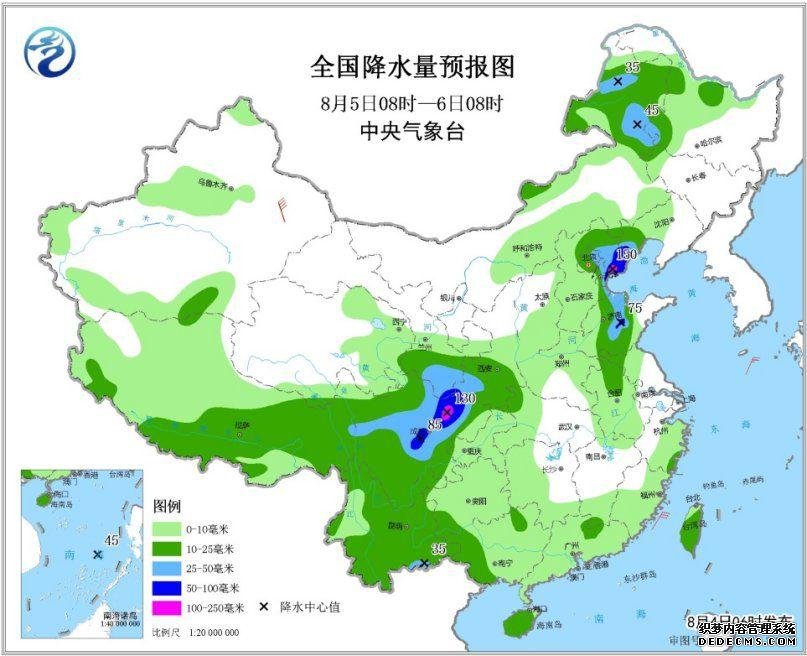 华北四川盆地等地有较强降水