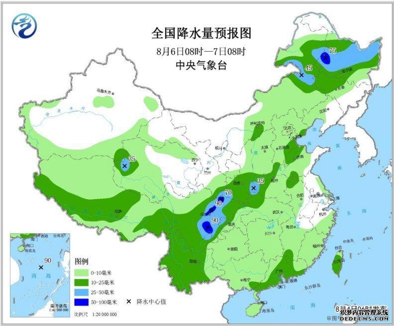 华北四川盆地等地有较强降水