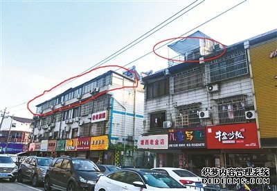 楼层越翻越高 海曙北路一村沿街店面房疯狂违建