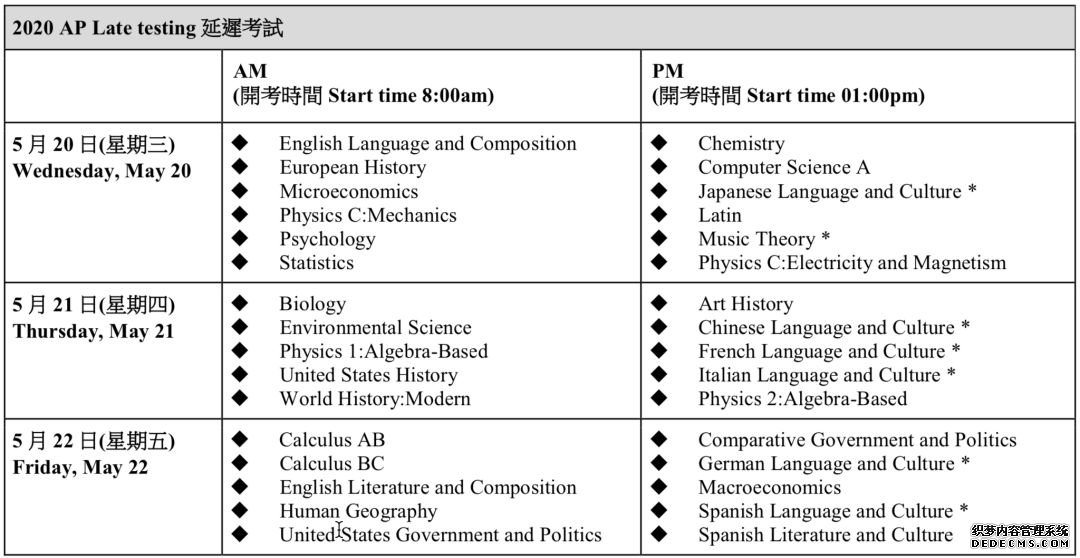 2020年5月AP考试报名已开启！赴香港考试报名截止