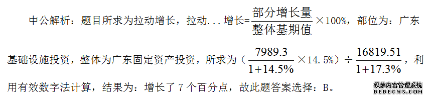 2020年国家公务员考试行测资料分析技巧：拉动增