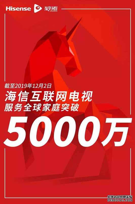 破纪录！海信全球互联网电视服务家庭突破5000万