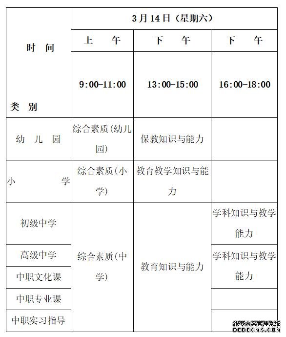 安徽2020年上半年中小学教师资格考试日程出炉3月14日笔试