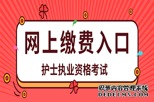 2020年护士执业资格证考试网上缴费入口