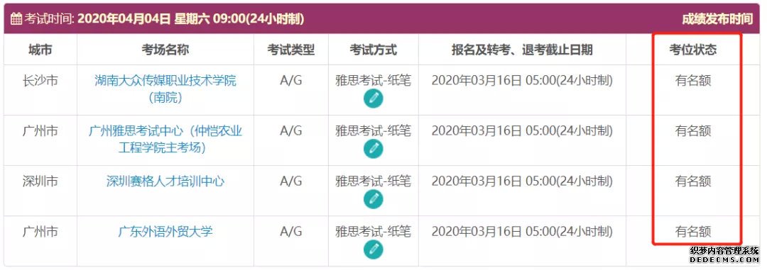 4月考位情况，考生最早可以几号考试？