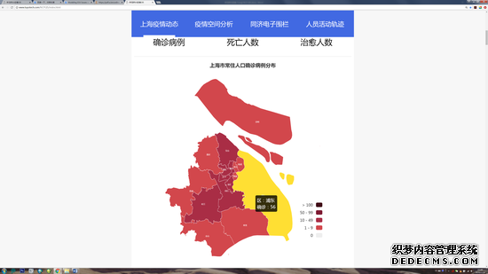 新冠肺炎疫情地理信息系统（Tongji NCP-GIS）界面图

