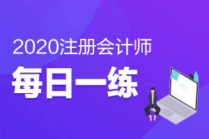 2020注册会计师每日一练