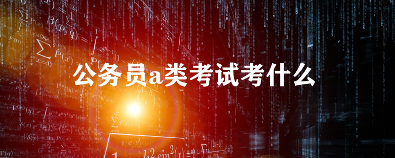 2020年公务员a类考试考什么