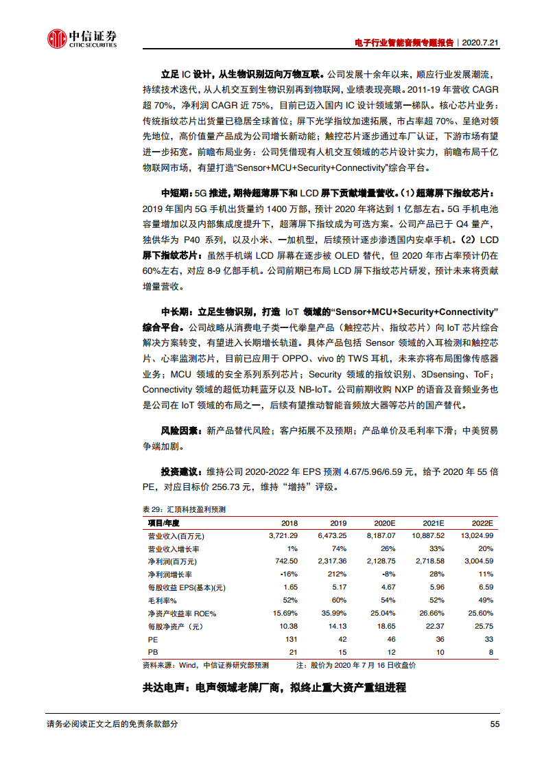 中信证券：2020年电子行业智能音频专题报告